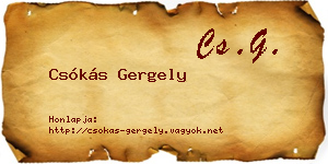 Csókás Gergely névjegykártya