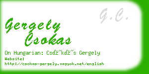 gergely csokas business card